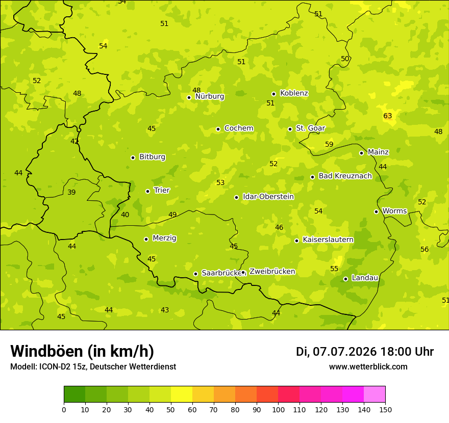 Maximale Windböen