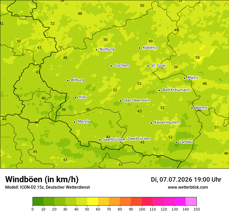 Maximale Windböen