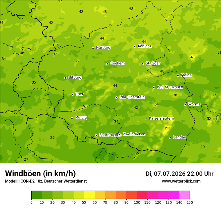 Maximale Windböen