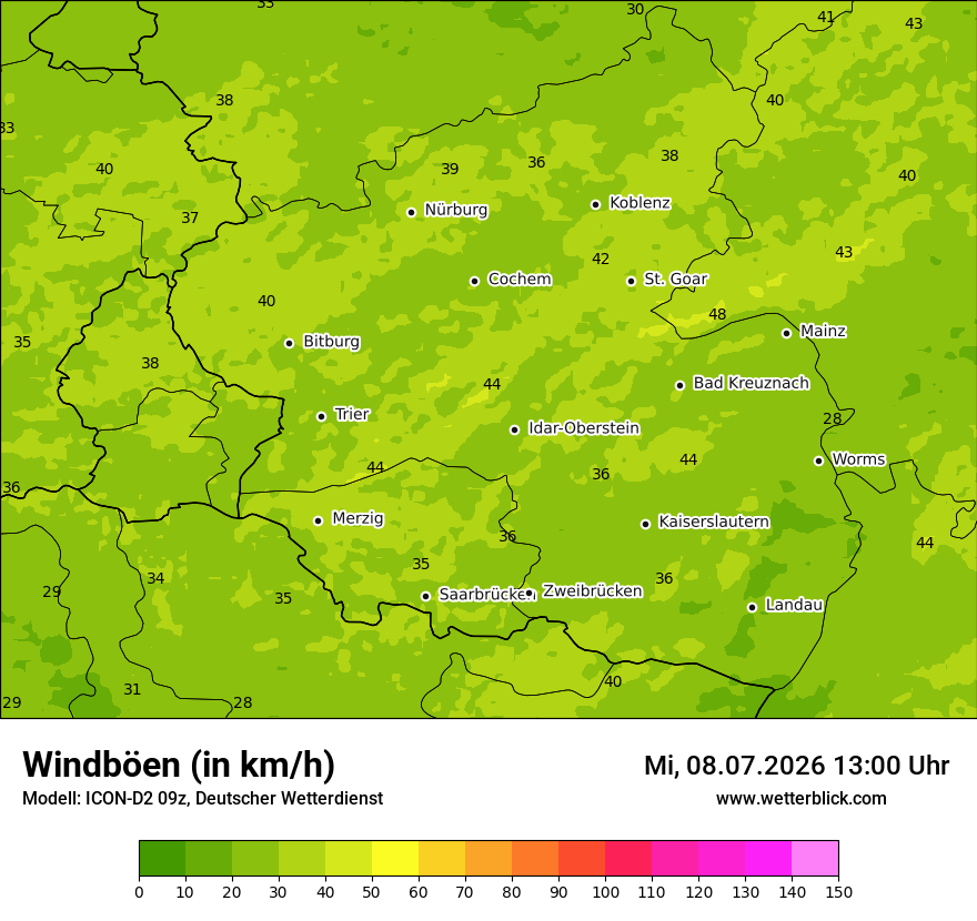 Maximale Windböen