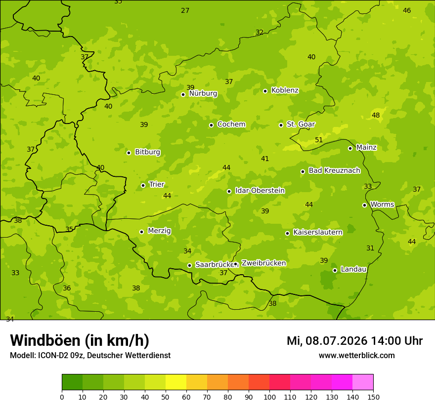 Maximale Windböen