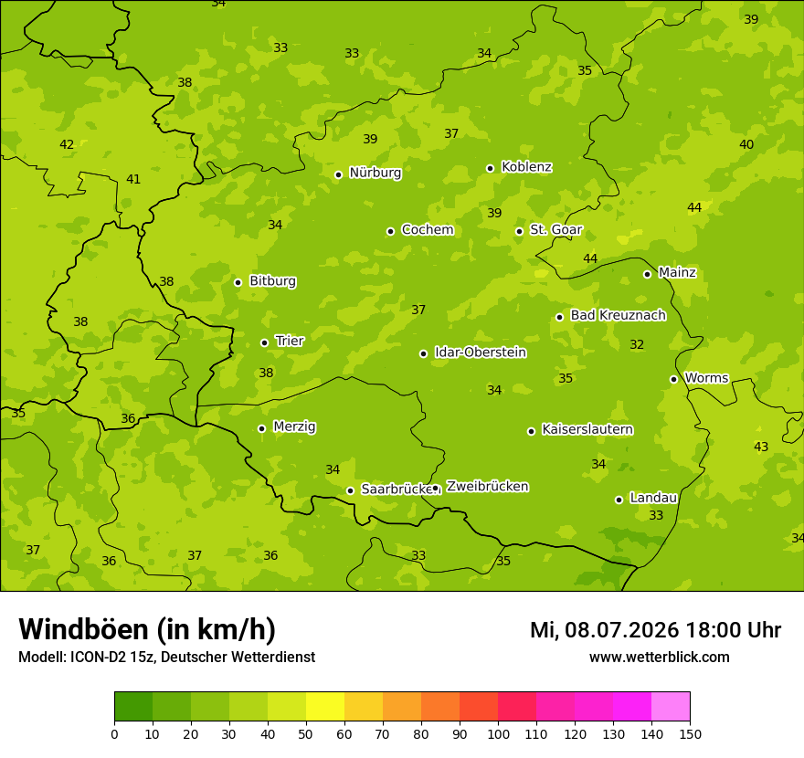 Maximale Windböen