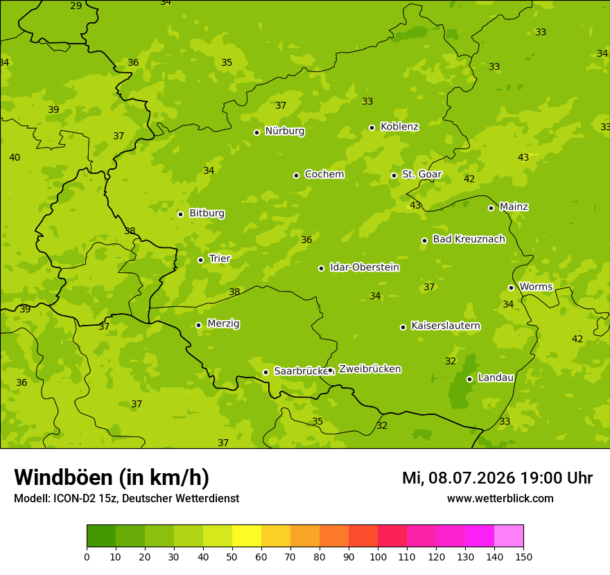 Maximale Windböen