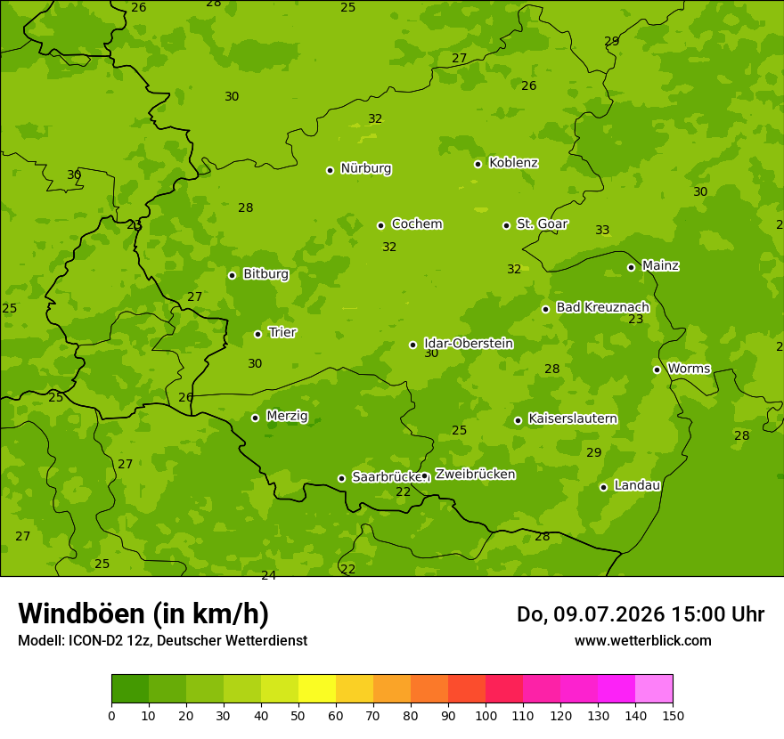 Maximale Windböen