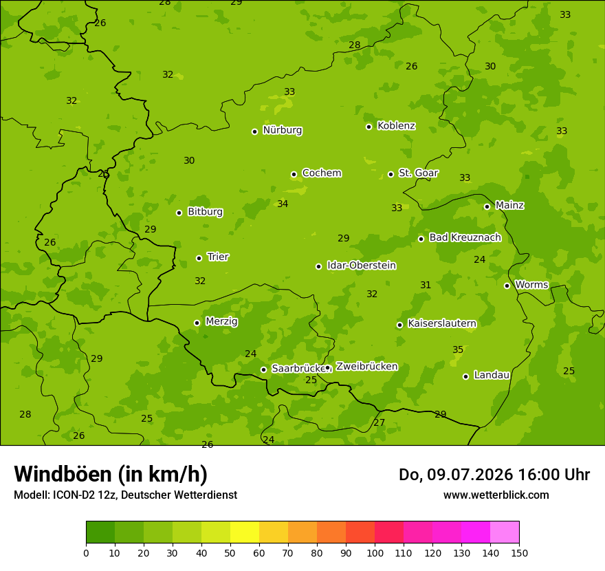 Maximale Windböen