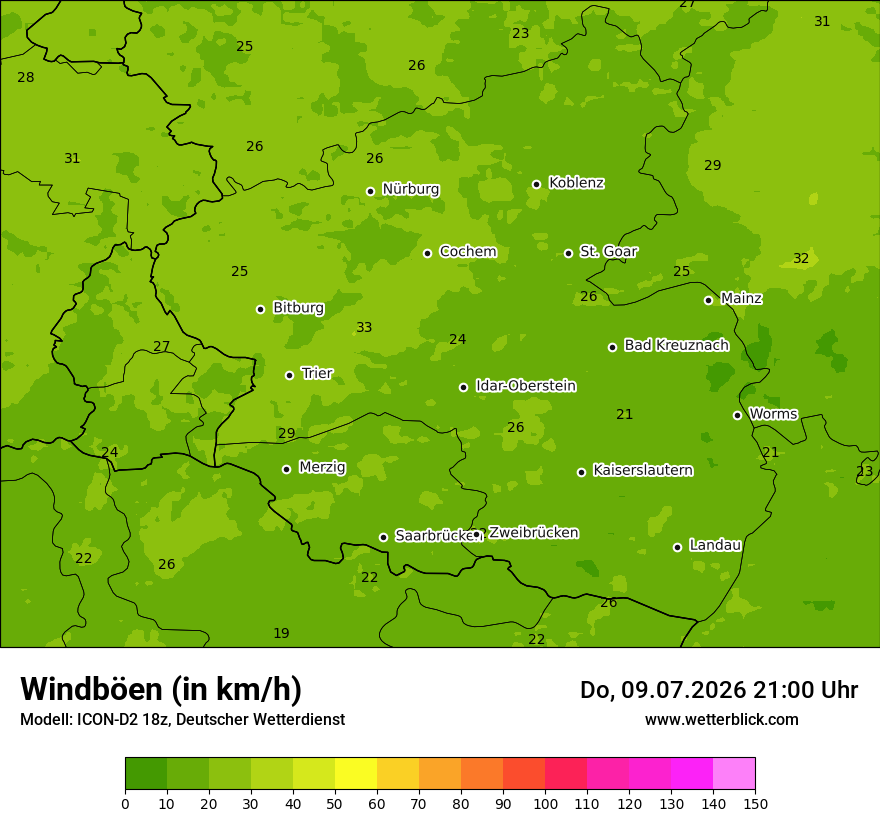 Maximale Windböen