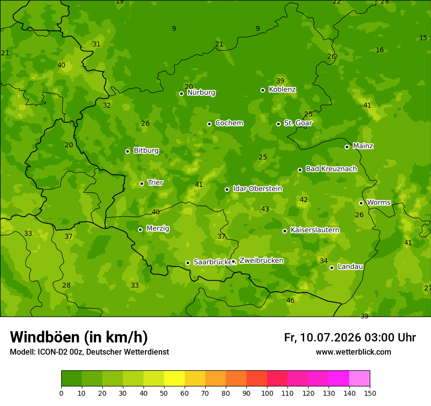 Maximale Windböen
