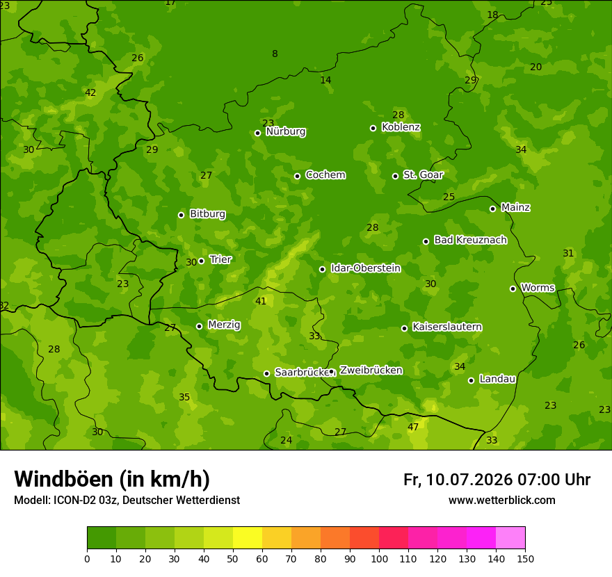 Maximale Windböen