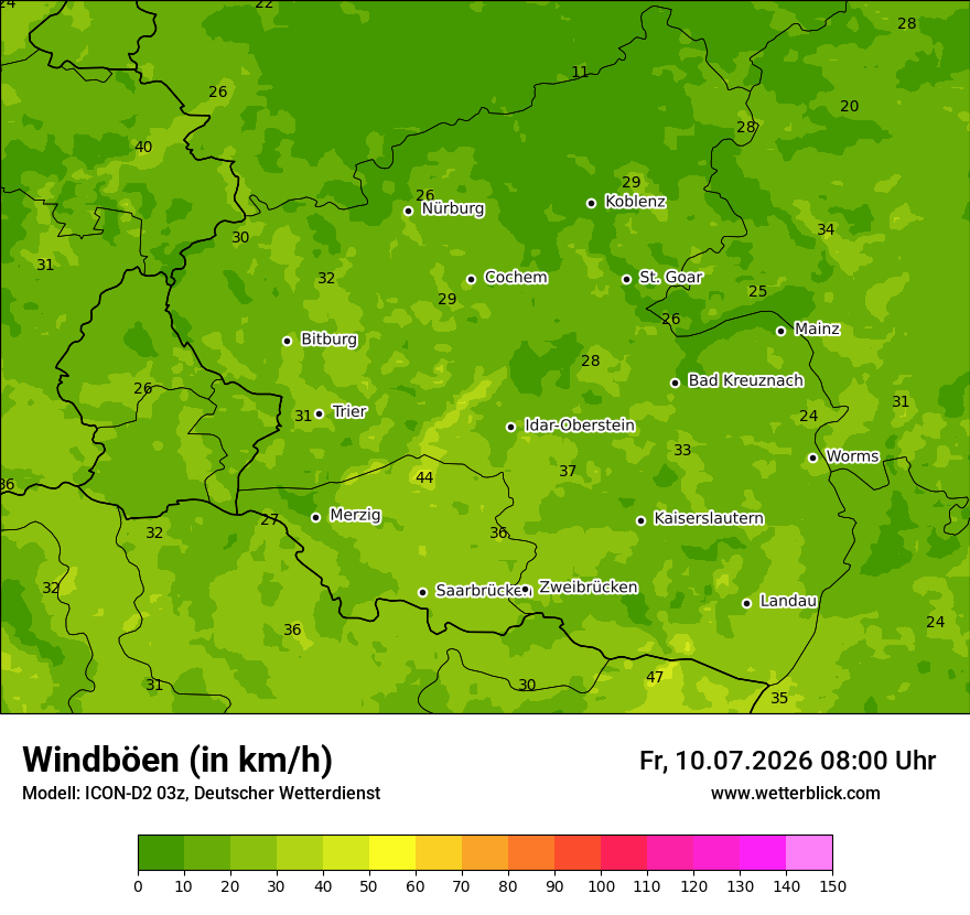 Maximale Windböen