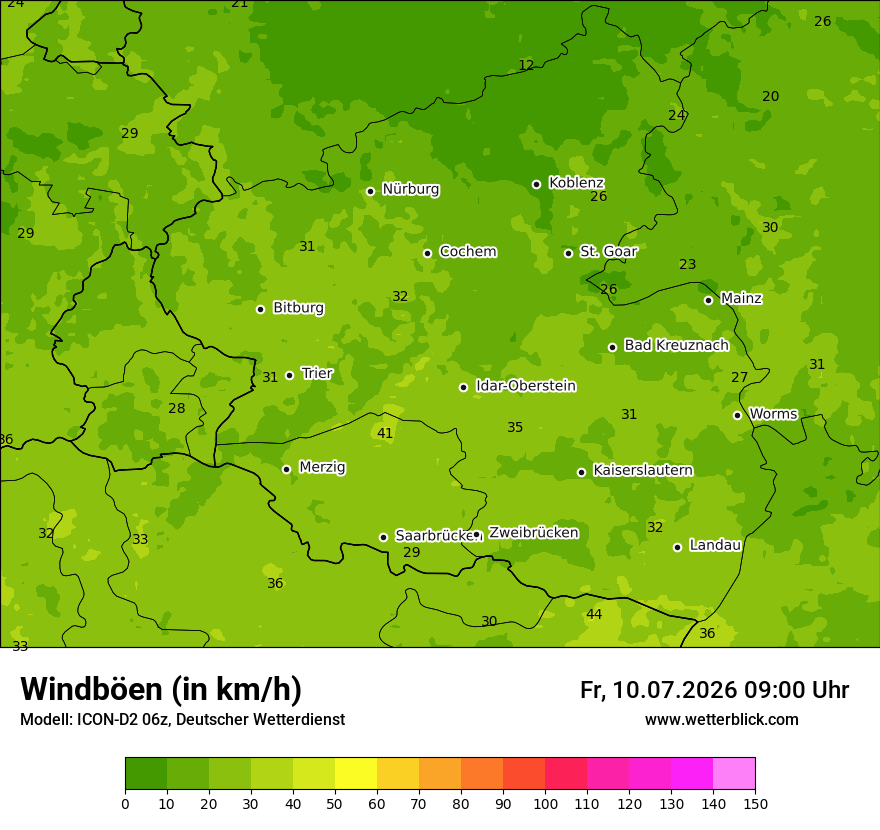 Maximale Windböen
