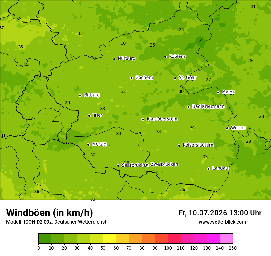 Maximale Windböen