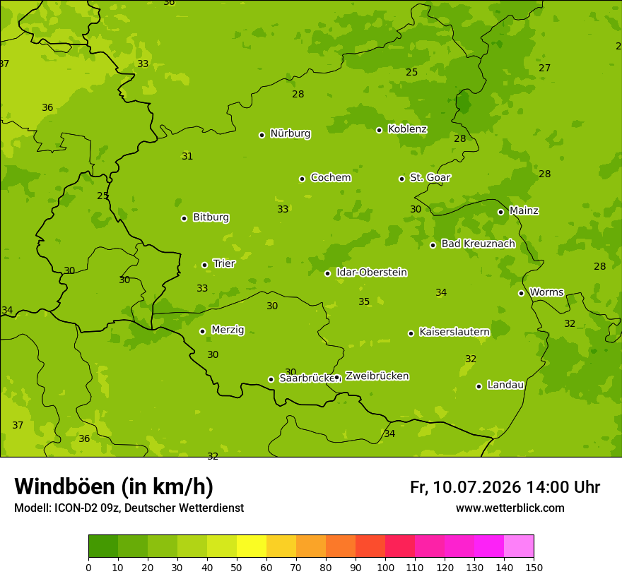 Maximale Windböen