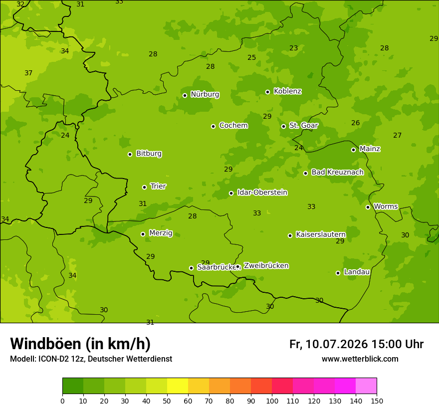 Maximale Windböen