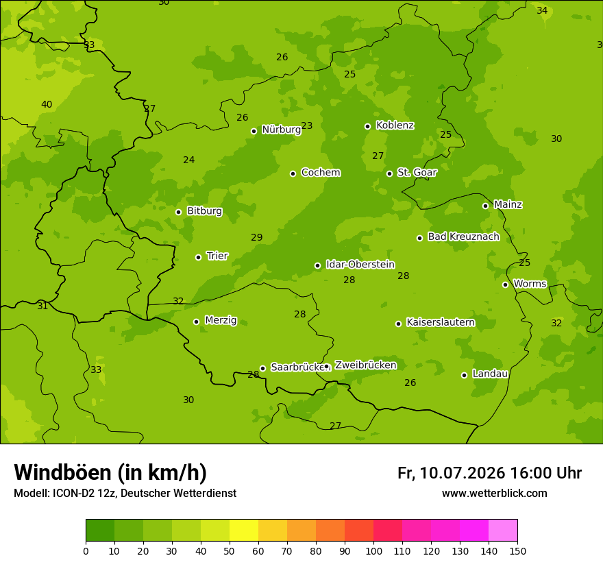 Maximale Windböen
