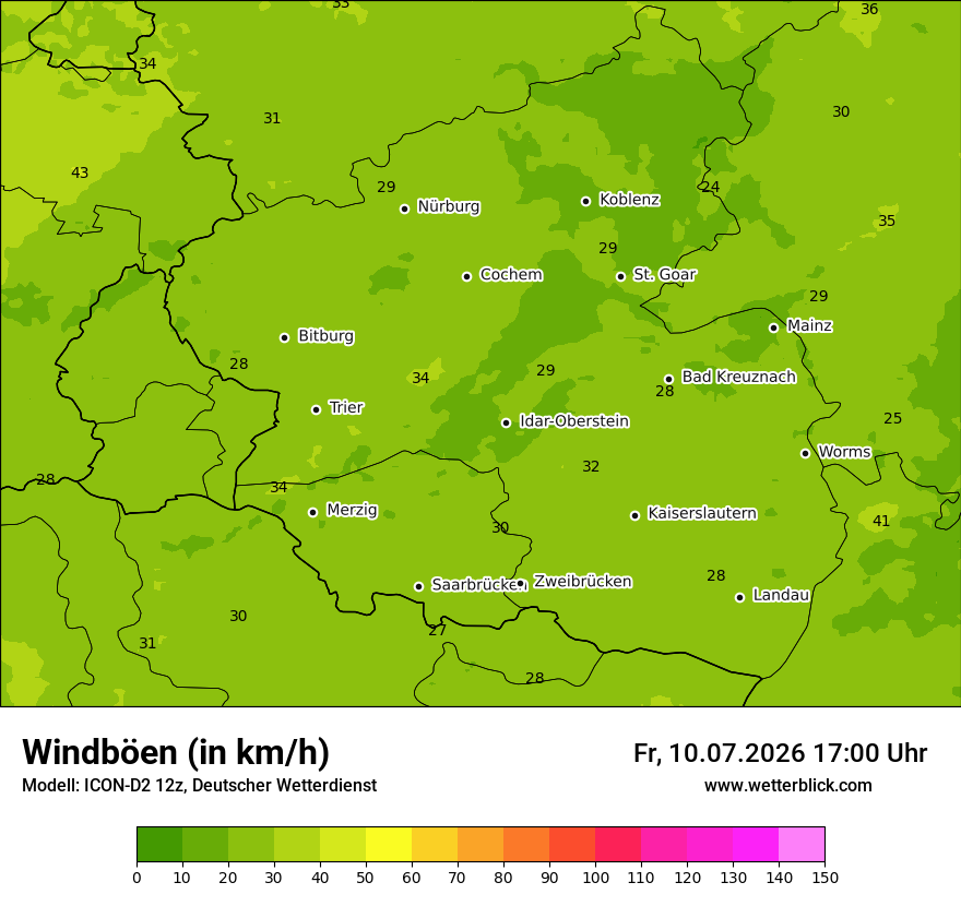 Maximale Windböen