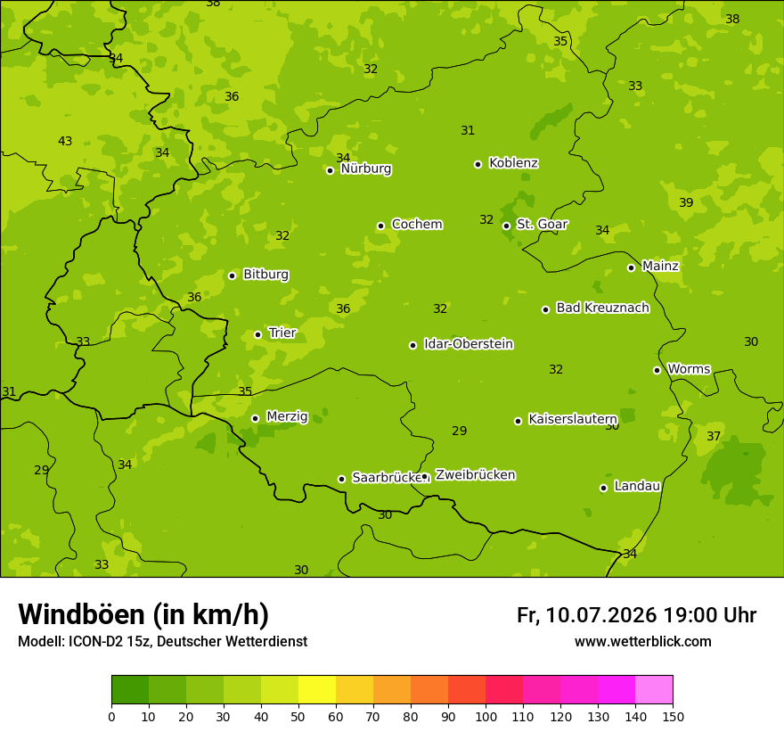 Maximale Windböen