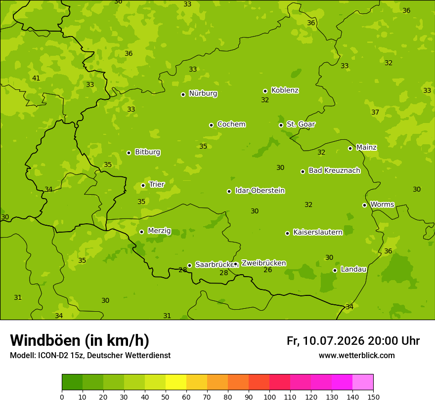 Maximale Windböen