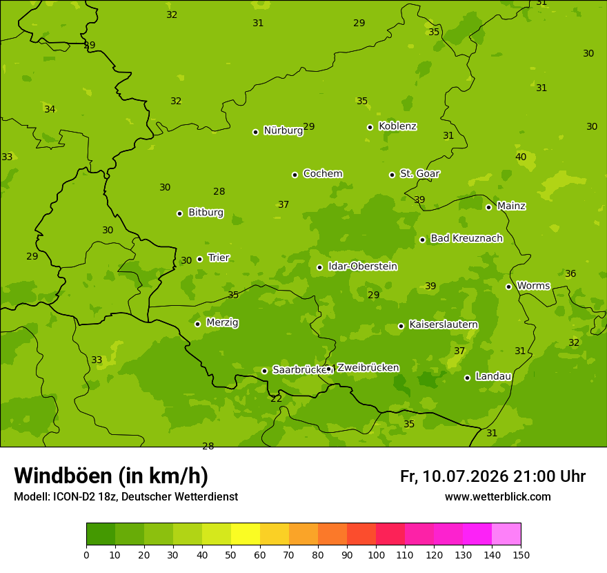 Maximale Windböen