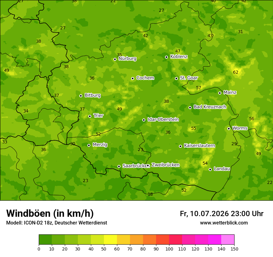 Maximale Windböen