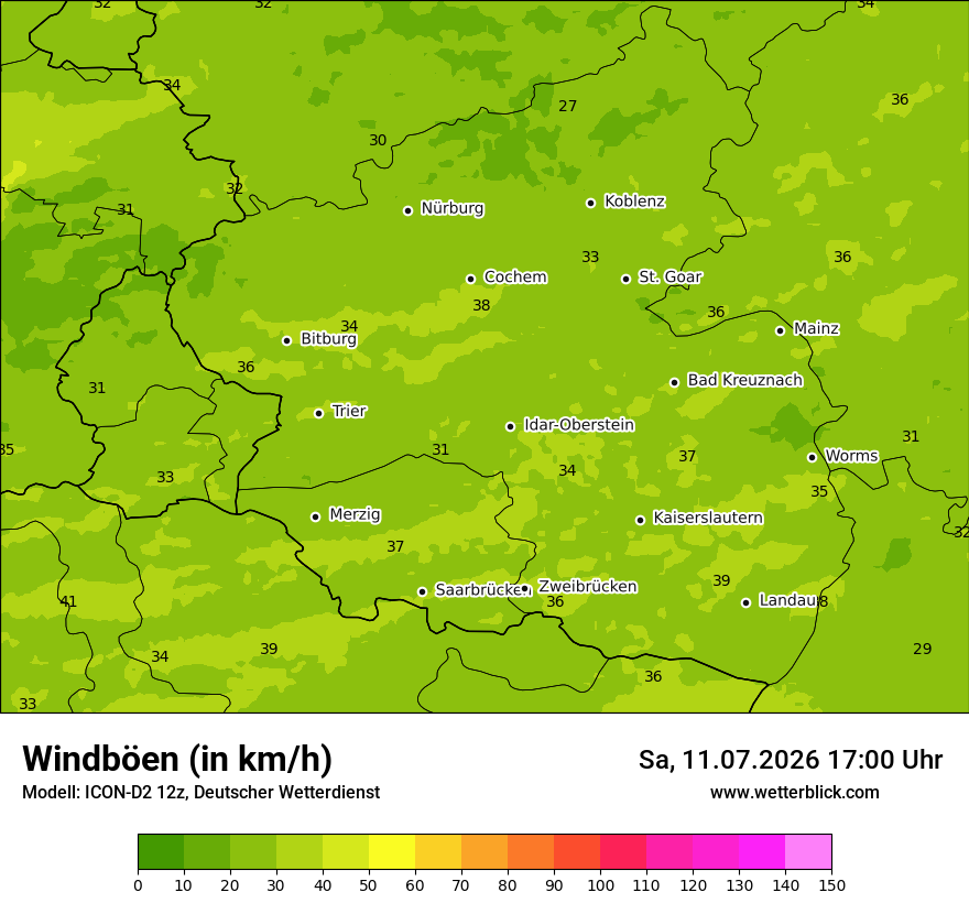 Maximale Windböen