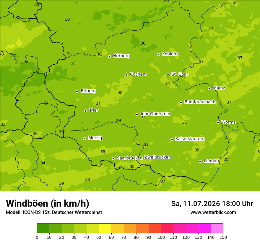 Maximale Windböen