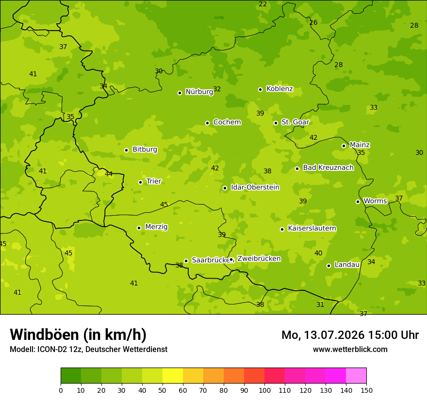 Maximale Windböen