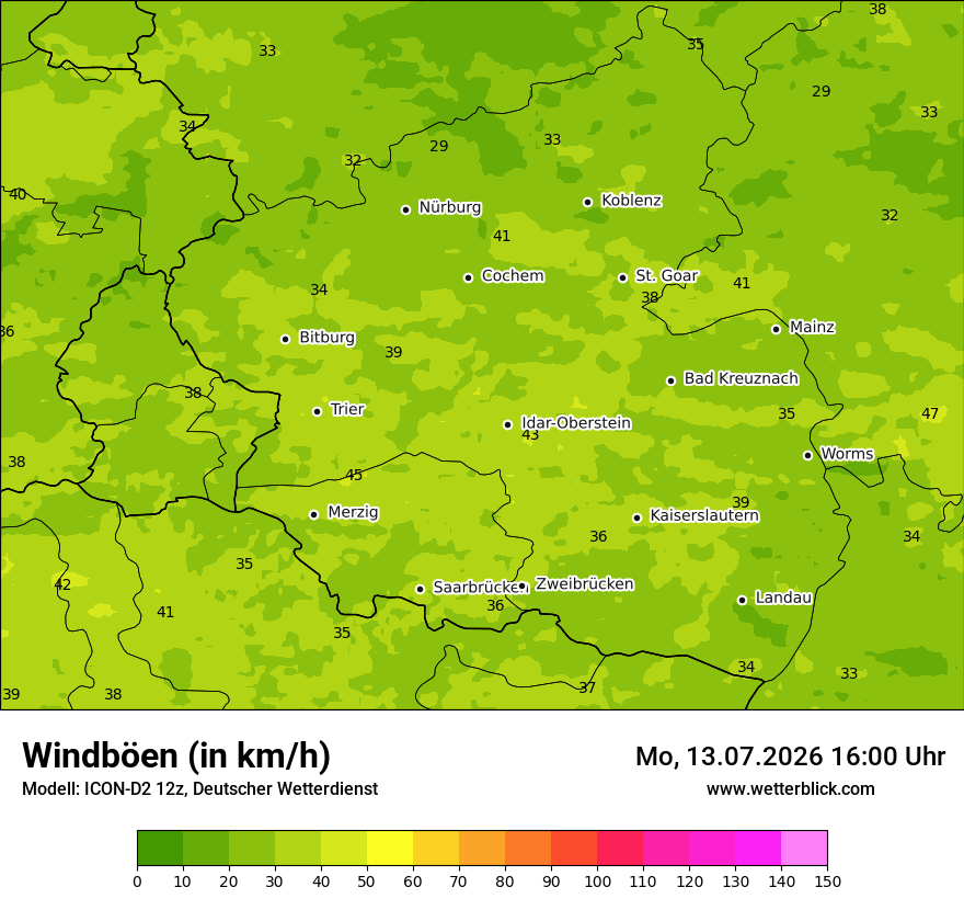 Maximale Windböen