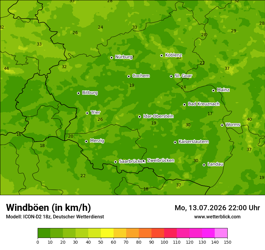 Maximale Windböen