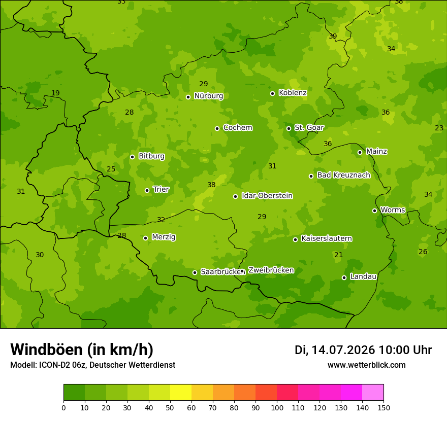 Maximale Windböen