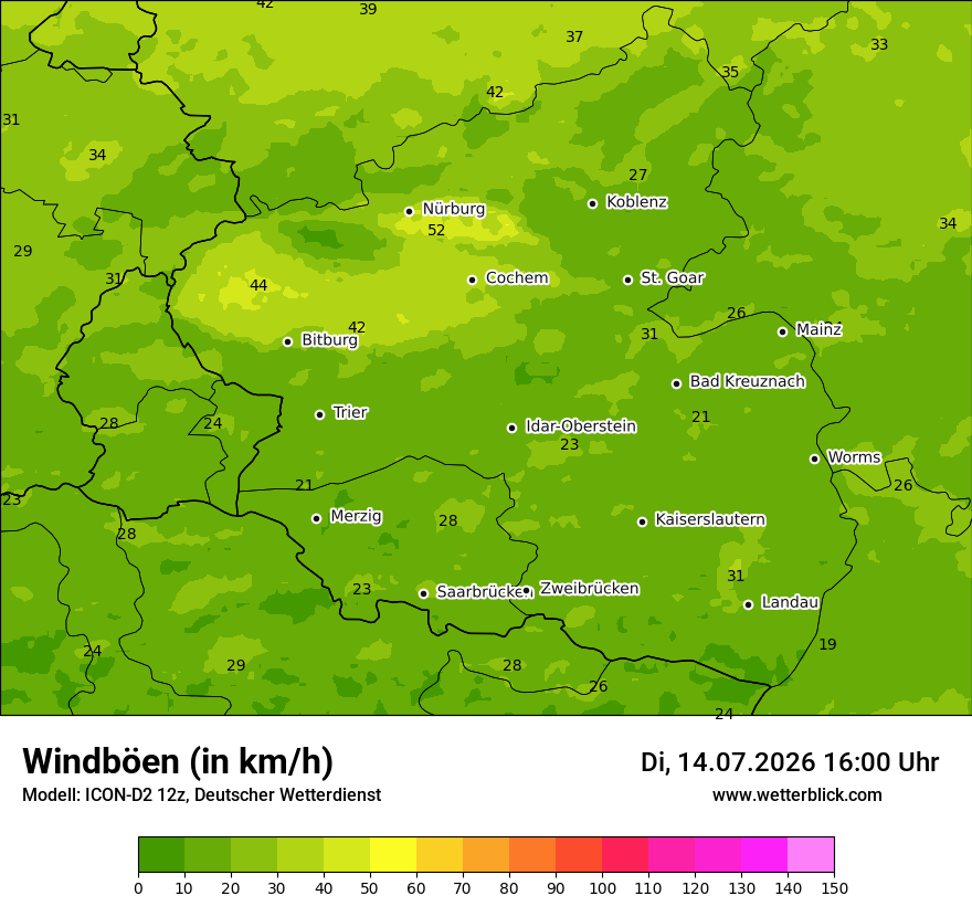Maximale Windböen