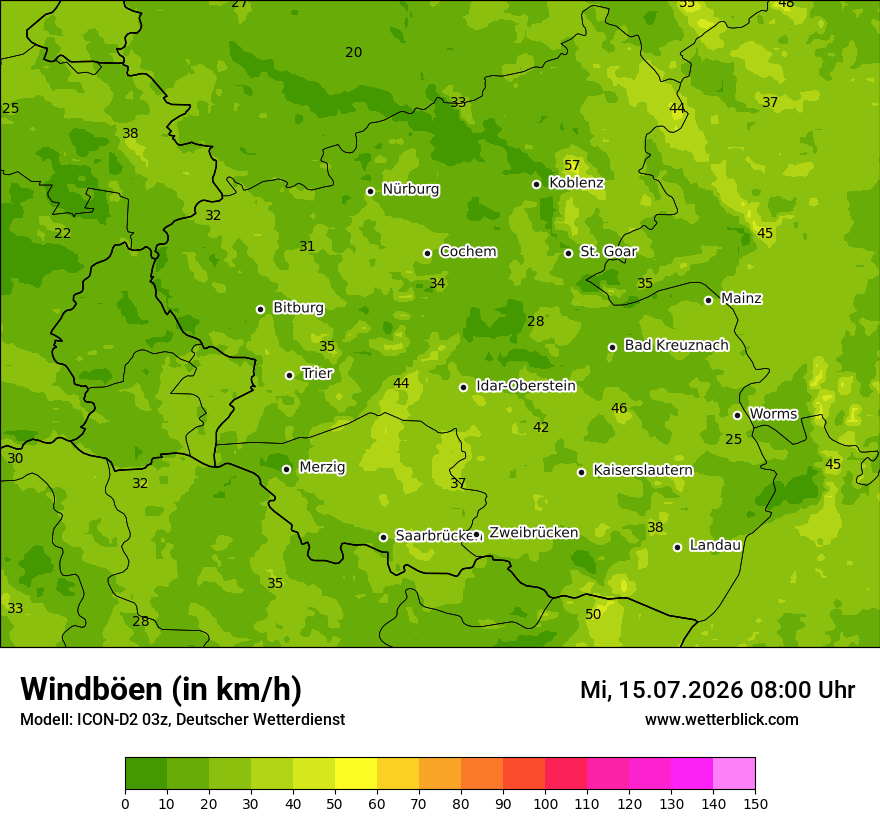 Maximale Windböen