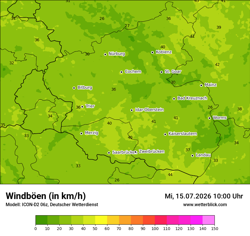 Maximale Windböen