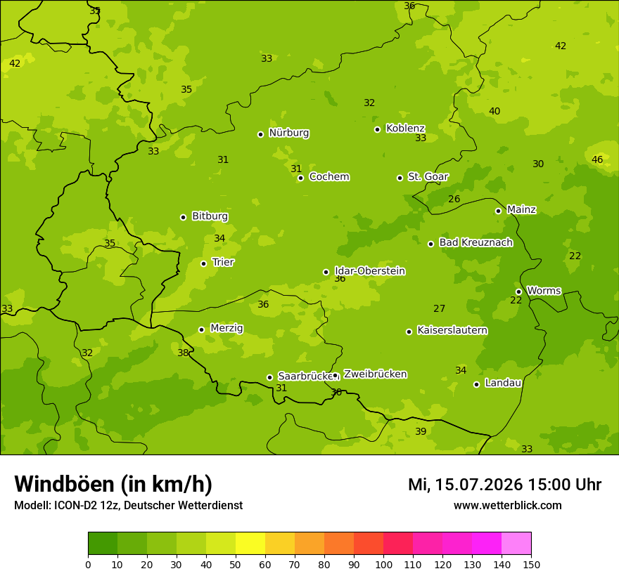 Maximale Windböen
