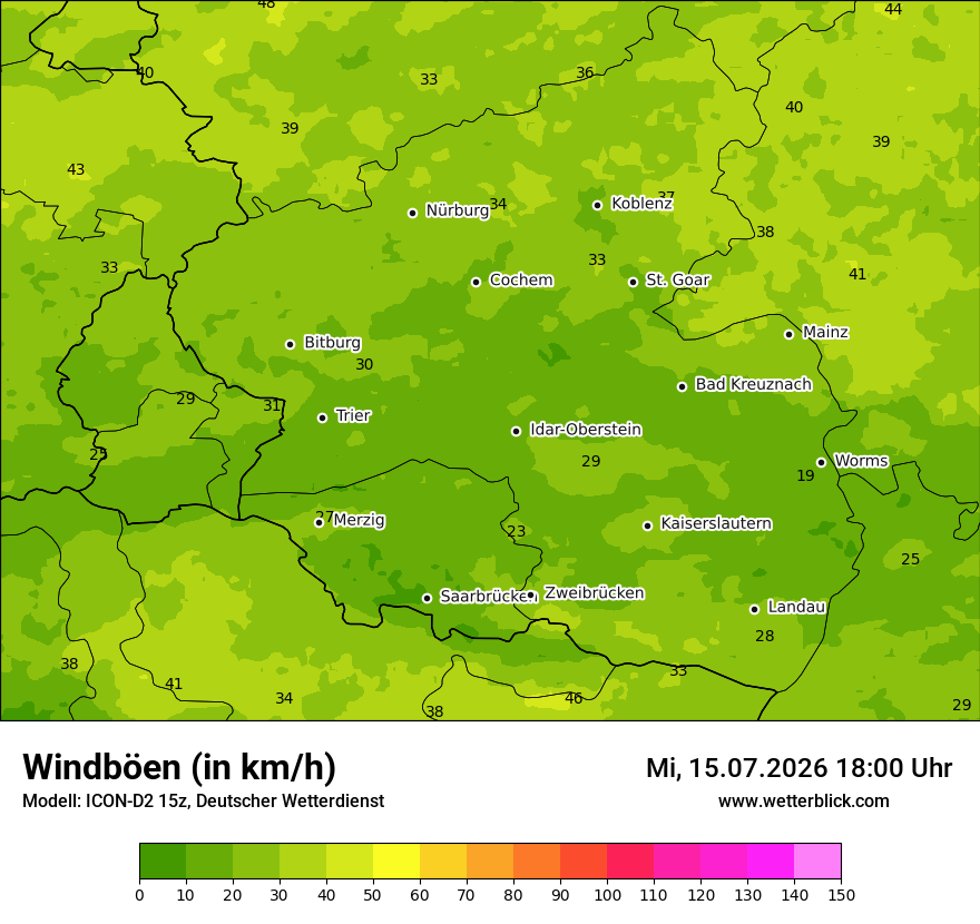 Maximale Windböen