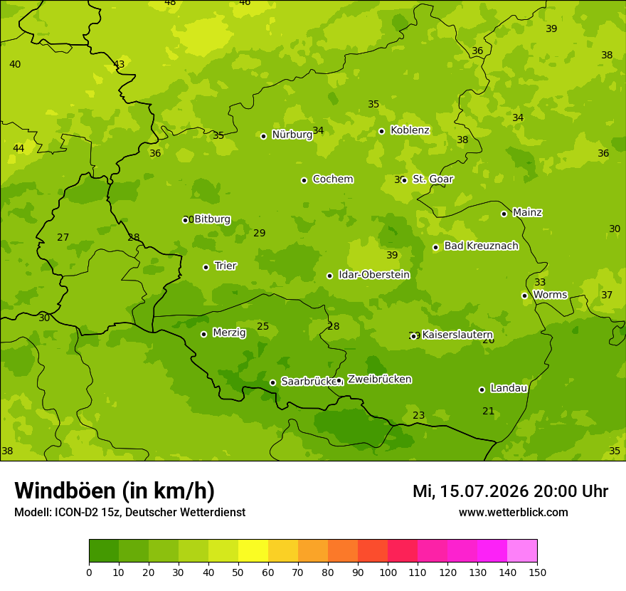 Maximale Windböen
