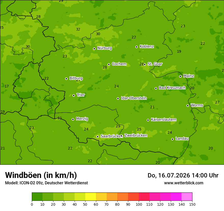 Maximale Windböen