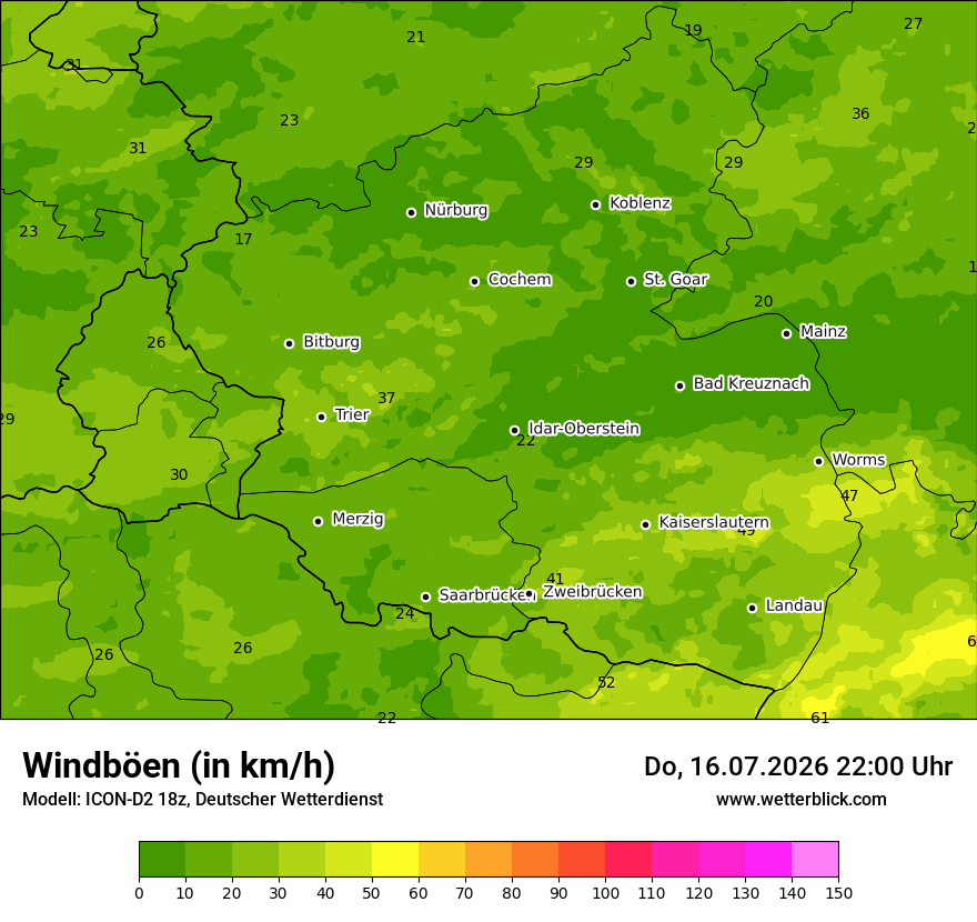 Maximale Windböen