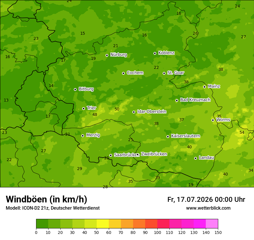 Maximale Windböen