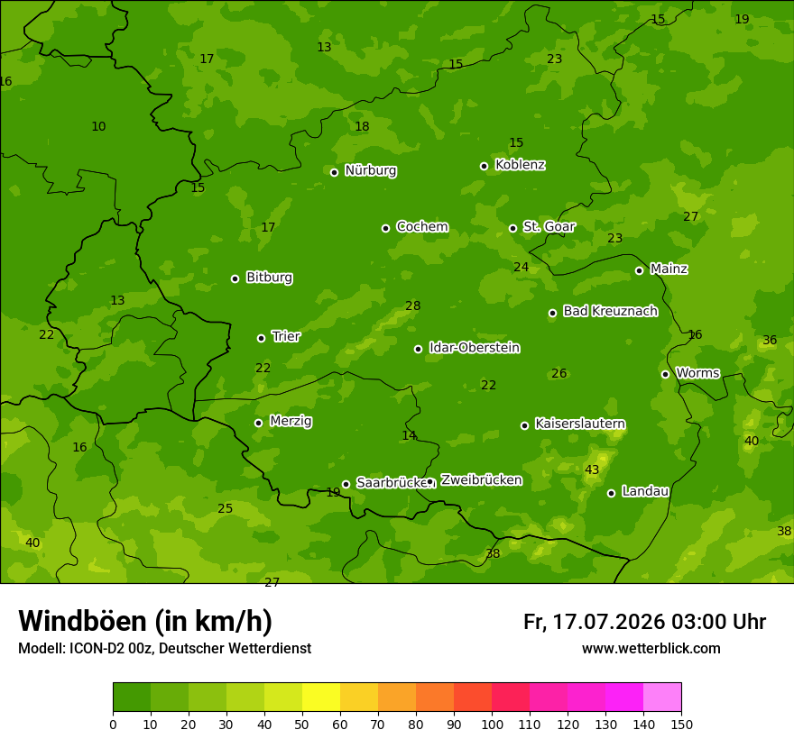 Maximale Windböen