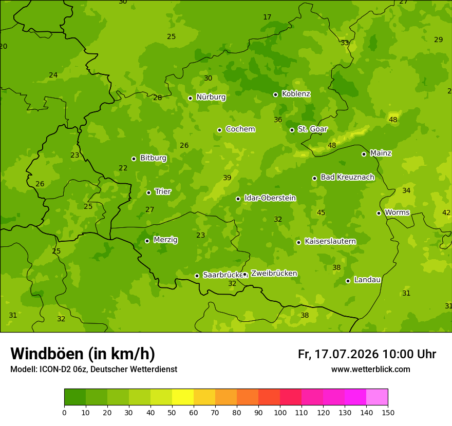 Maximale Windböen