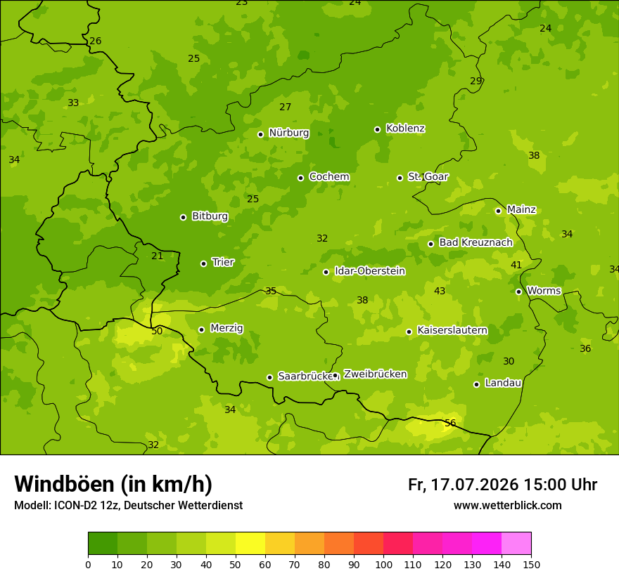 Maximale Windböen