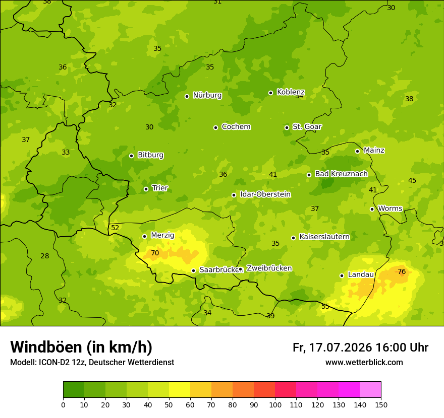 Maximale Windböen