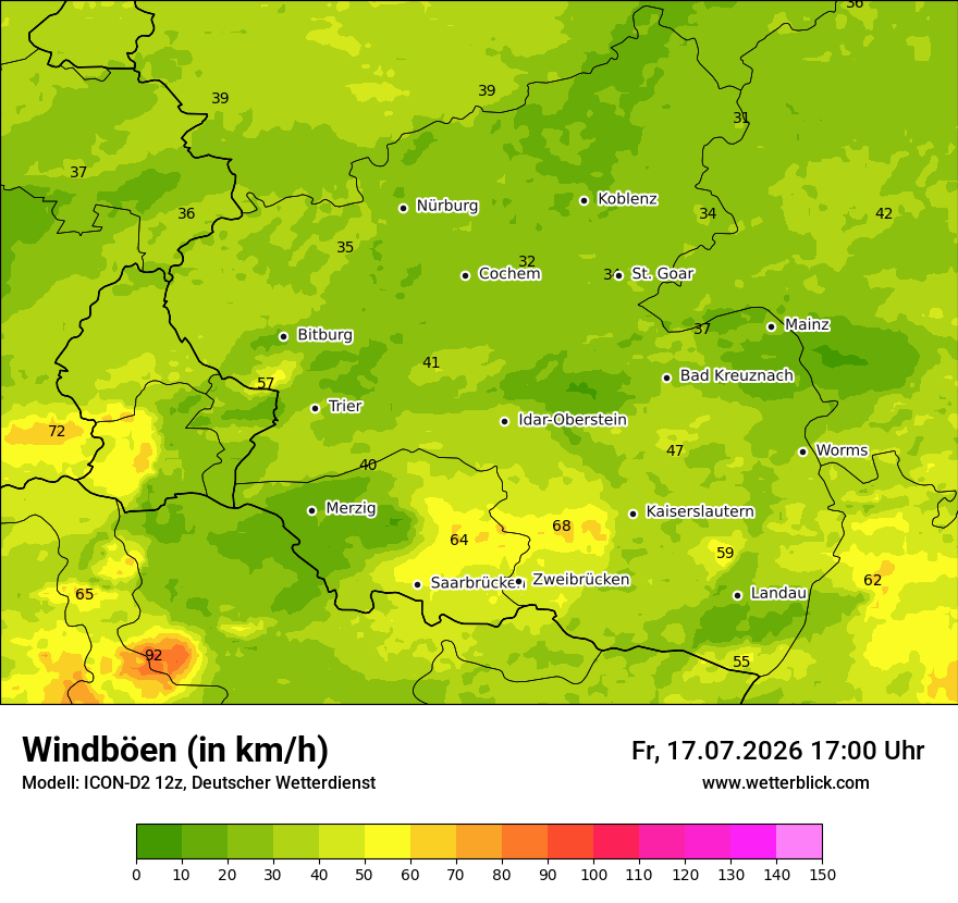 Maximale Windböen