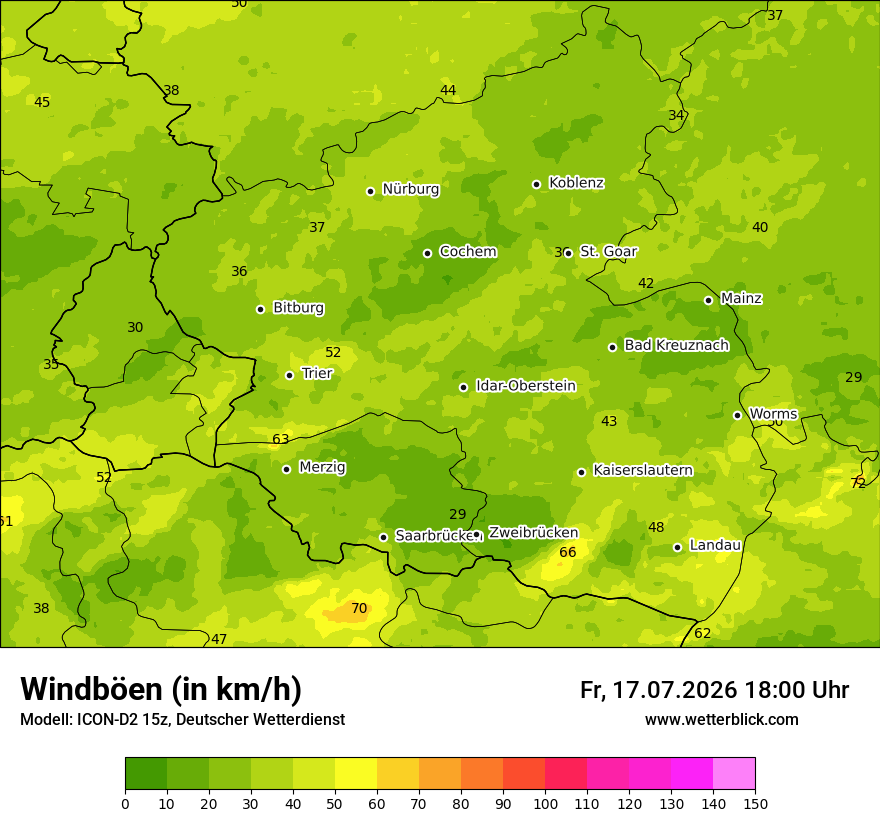 Maximale Windböen