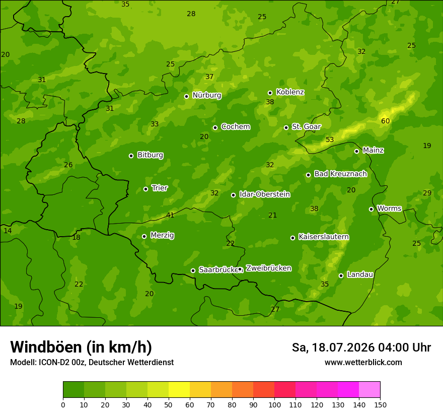 Maximale Windböen