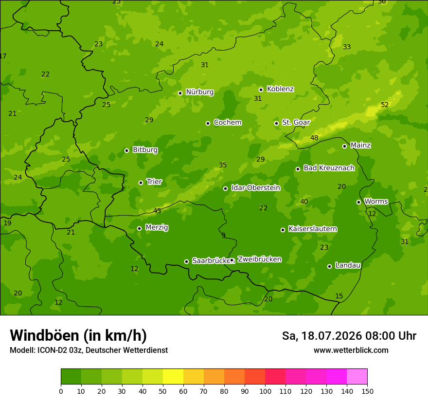Maximale Windböen