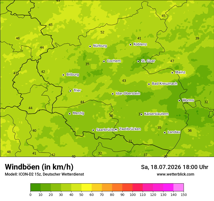 Maximale Windböen