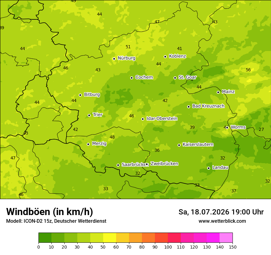 Maximale Windböen