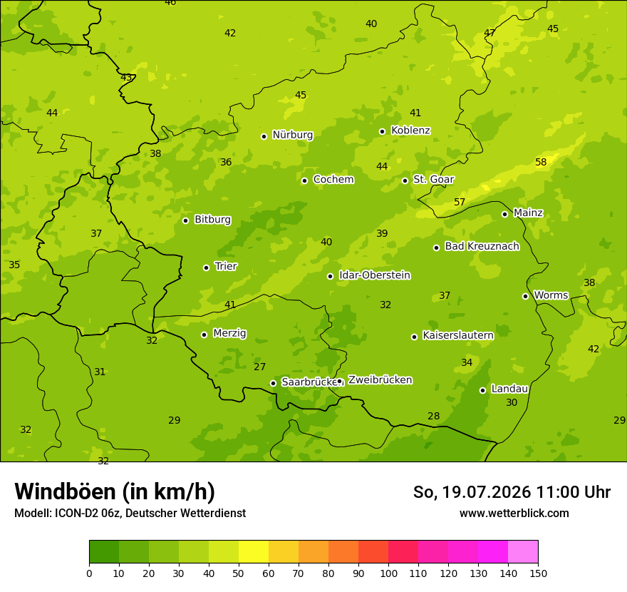 Maximale Windböen