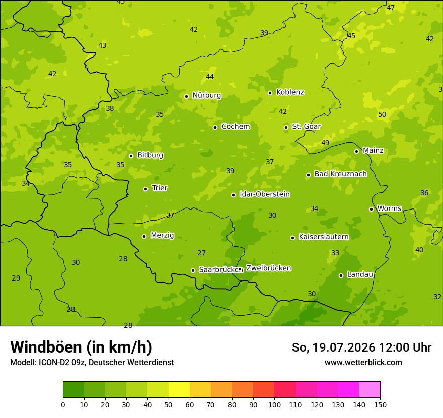 Maximale Windböen